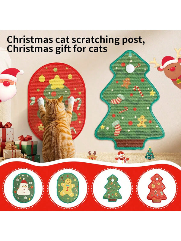 GiftsForPet™ Christmas Vertical Wall-Mounted Sisal Cat Scratching Board
